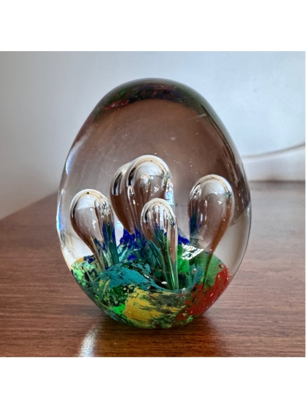 17. Vibrant Multicolor Glass Art Sculpture